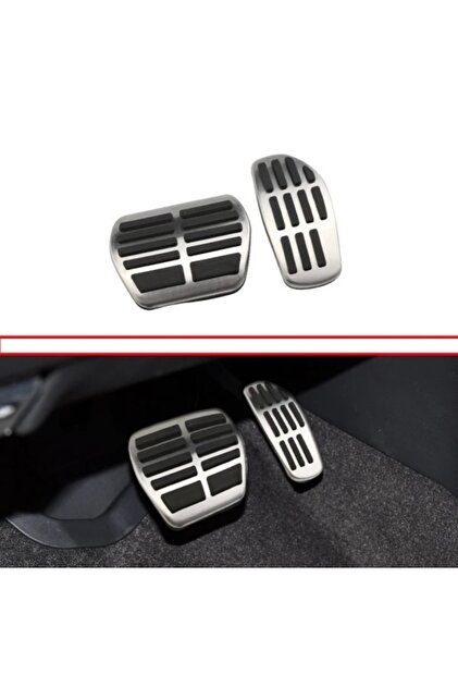 Accelerator Brake Pedal Footrest Foot Pegs Pedal Caps For 2020-24 Renault Clio 5/Captur 2/Arkana, 2016-24 Kadjar/Koleos, 18-24 Dacia Duster, 2013-23