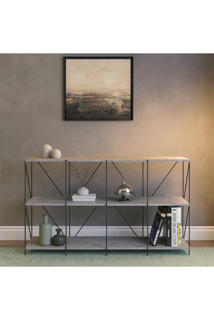 وحدة رفوف ديكورية متعددة الاستخدامات – 120×30×70 سم