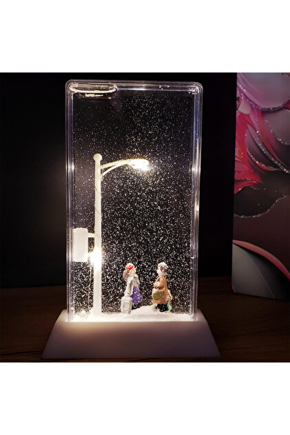 SLHカラスKARASUグッズセット Store Romantik Sevgili Temalı Sokak Lambası Kar Küresi 17x10 Cm