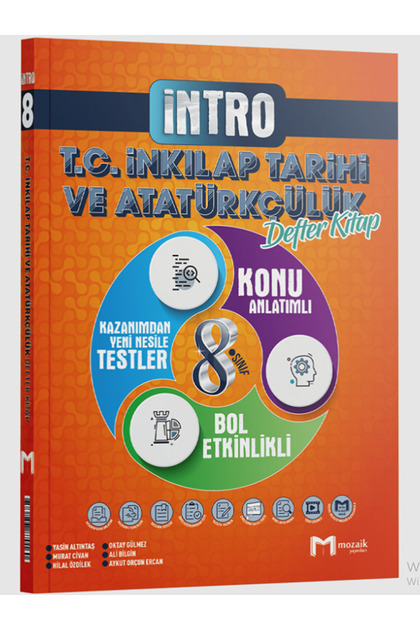 Evrensel İletişim Yayınları 8.Sınıf Mozaik İntro İnkılap Tarihi