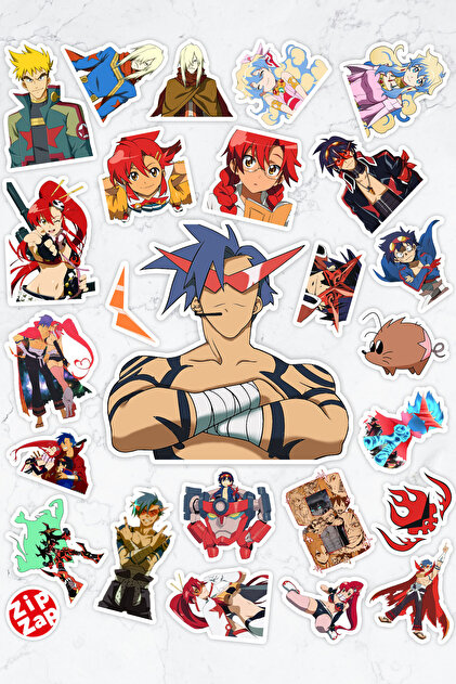 ZipZap Gurren Lagann Tengen Toppa Anime Phone Laptop Adhesive Foil