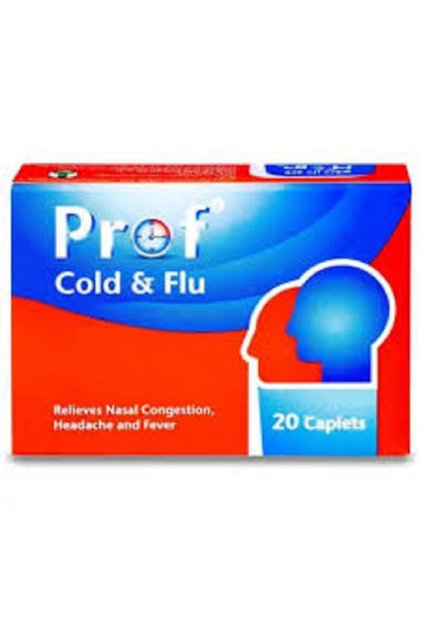 Prof Cold&Flu 20 Caplets بروف كولد أند فلو 20 قرص