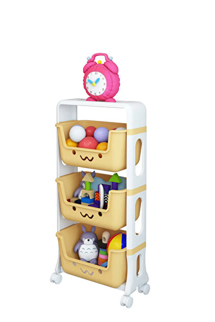 CRAVITY ミニ NAVER ショッピングライブ SevenHouse SOPHİA 3 Raflı Çocuk Oyun Oyuncak Dolabı Oyuncak