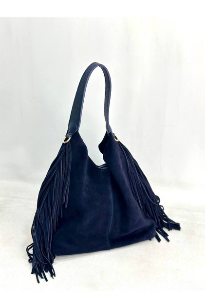 Tassel Bag Genuine Suede Leather Women's Shoulder Bag