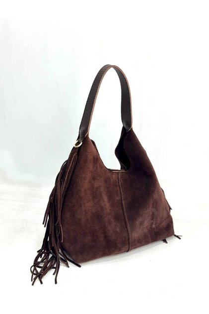 TASSEL BAG hakiki süet deri kadın omuz çantası