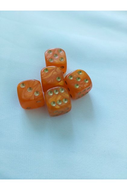 Zaruri perlate portocaliu 16 mm - set 2 bucati