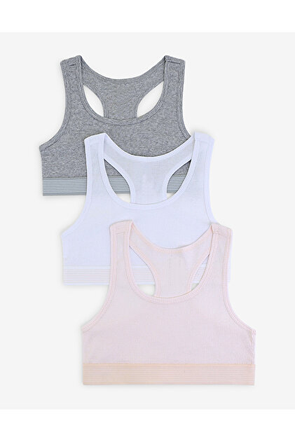 Cotton Padded Racerback Croptops (Pack Of 3)
