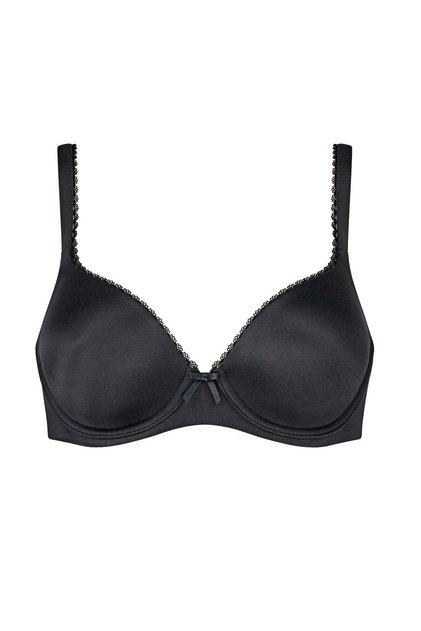 Sutien Perfectly Soft, jumatate de cupa, cu burete si armatura, Triumph, 85B EU, negru