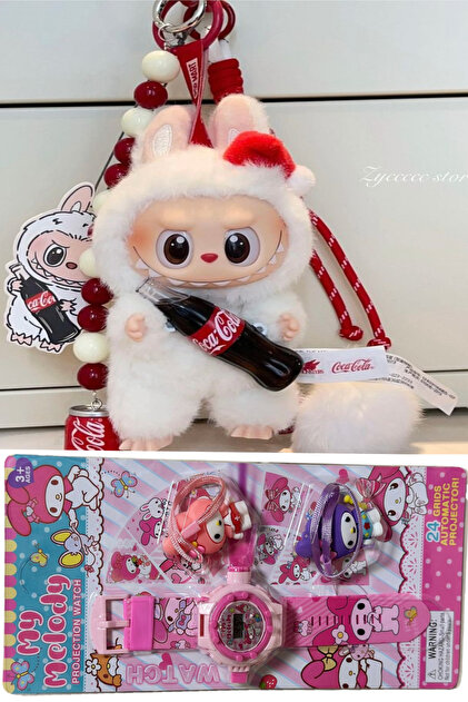 Yuka Kids LABUBU X COCA-COLA + MY MELODY PROJEKSIYONLU SAAT 2'Lİ
