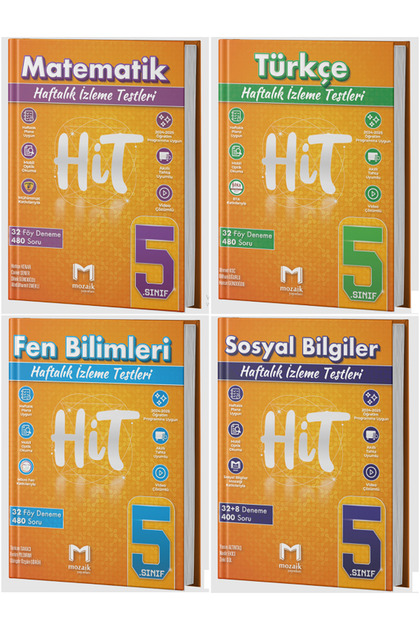 Evrensel İletişim Yayınları 5.Sınıf Mozaik HİT Matematik + Türkçe