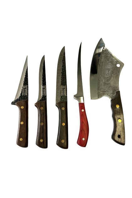 Set cuțite profesionale de măcelar, 5 piese