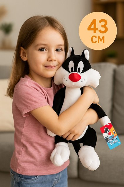 Looney Tunes Cartoon Character Sylvester Licensed Plush Toy - 43 cm