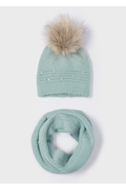 Girl's Set Hat and Scarf Furry 10825