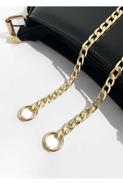 Bag Chain Gold Color Spring Hook Stainless Nickel Metal Bag Strap Chain Length: 120 cm