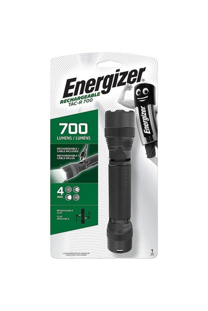 Lanterna LED Energizer, tactica, reincarcabila, incarcare prin USB inclus, 700 lm, 4 moduri de ilumi
