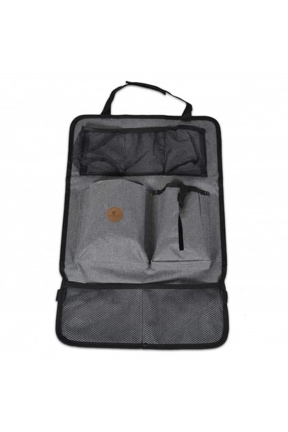 Protectie spatar si organizator auto pentru copii, model universal, buzunare multiple, Grey