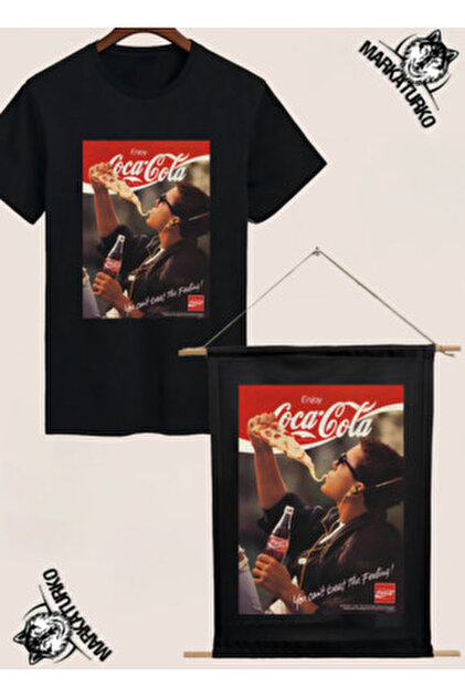 MarkaTurko Coca Cola Özel Tasarım Siyah T-shirt-707-42 - Fiyatı