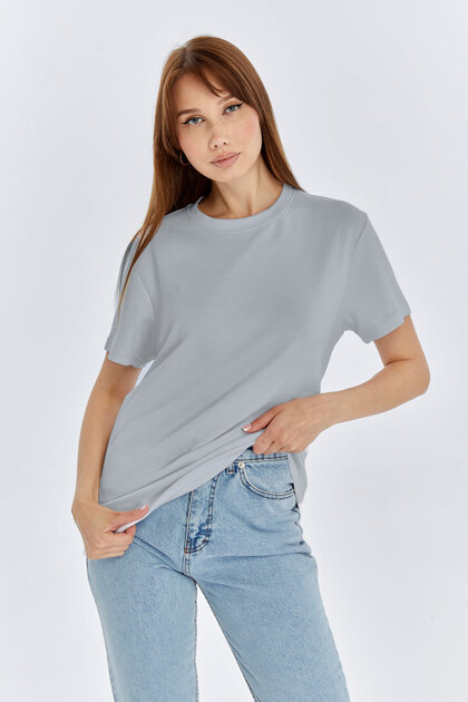 Women's Modal Fabric Regular Premium (Bol Kalip)Basic T-Shirt Vibrant Non-Fading Color Silky Touch T-Shirt