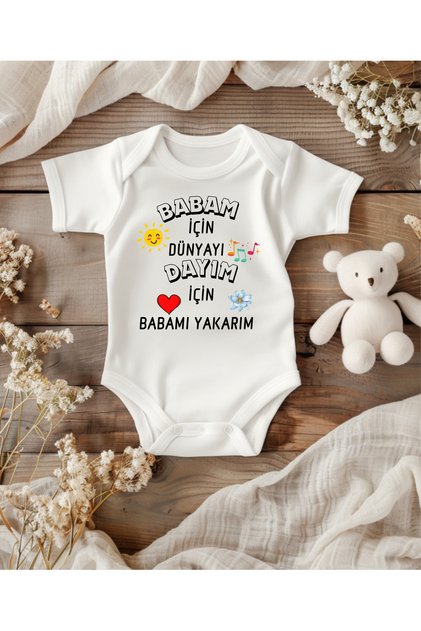 DAYI YAZILI zıbın bebek zıbın bebek giyim yenidoğan hediye