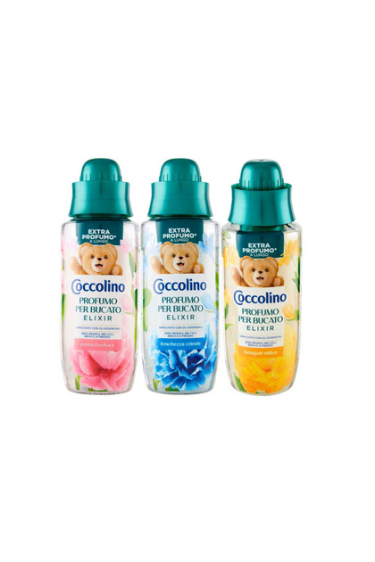 Set 3 x Parfum pentru haine, Coccolino, Bouquet Estivo, Prima Fioritura, Freschezza Celeste, 342 ml