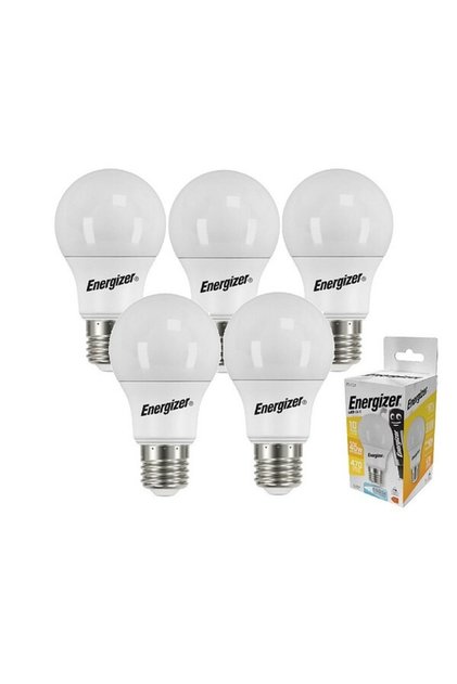 Set 5 becuri LED Mini Globe Energizer, 4.9W, E27, 470 lumeni, 6500K, lumina rece, Clasa energetica F