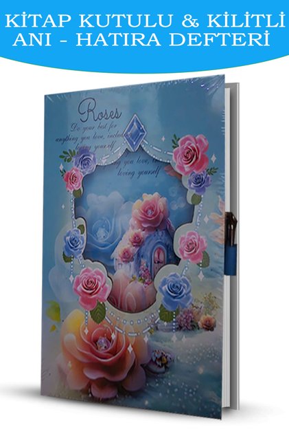 Lockable Memory Scrapbook with Book Cover and Box
