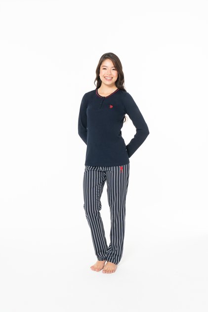 U.S. Polo Assn. Women's Navy Blue Pajama Set