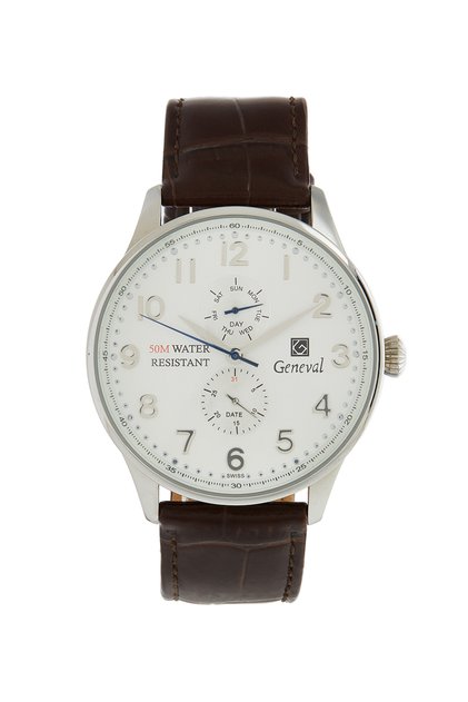 Men's Leather Analog Wrist Watch GL125WWO