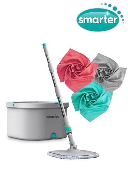 Aqua Master and Premium 3-Piece Microfiber Cloth Clean & Dirty Water Separation Cleaning Set Mop Mop