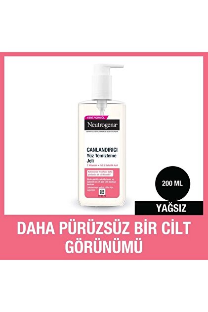 Neutrogena Canlandırıcı Yüz Temizleme Jeli 200 ml - Fiyatı, Yorumları