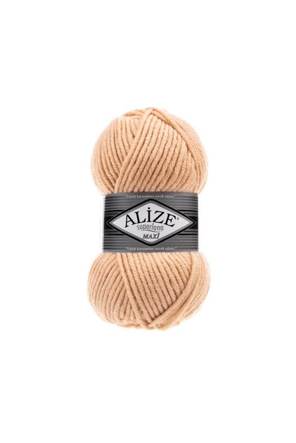 Superlana Maxi Hand Knitting Yarn 100g – 75% Acrylic 25% Wool – Color No: 502 - Cream Caramel