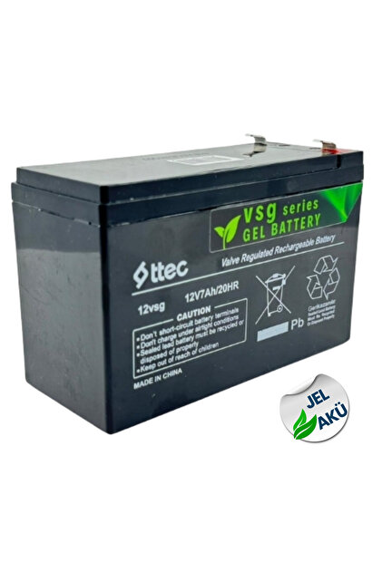 aki7ページ EnerjiStar 12V 7Ah Bakımsız Jel Akü – Temizlik Makinesi, Golf