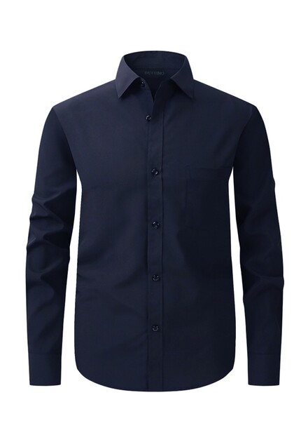 Plus Size Cotton Classic Shirt Long Sleeve (Wide Relaxed Fit)