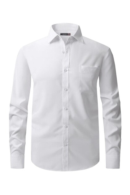 Plus Size Cotton Classic Shirt Long Sleeve (Wide Relaxed Fit)
