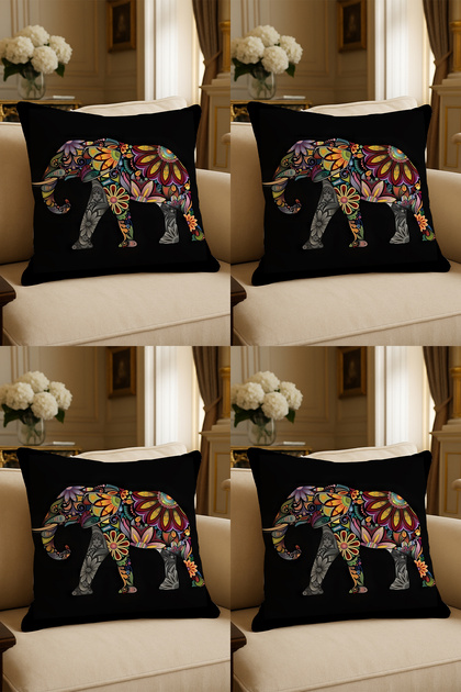 Special Design Digital Print Decorative Cushion Cover 43x43 cm Reversible 4-Piece Set