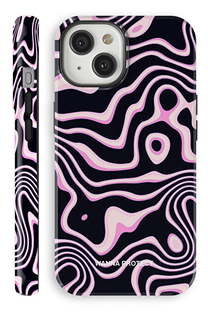 WANNA PROTECT iPhone 13 Çift Katmanlı Darbe Emici Koruma abstract