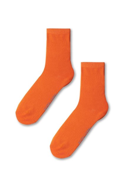 Women's Family Basic Socket Socks Orange