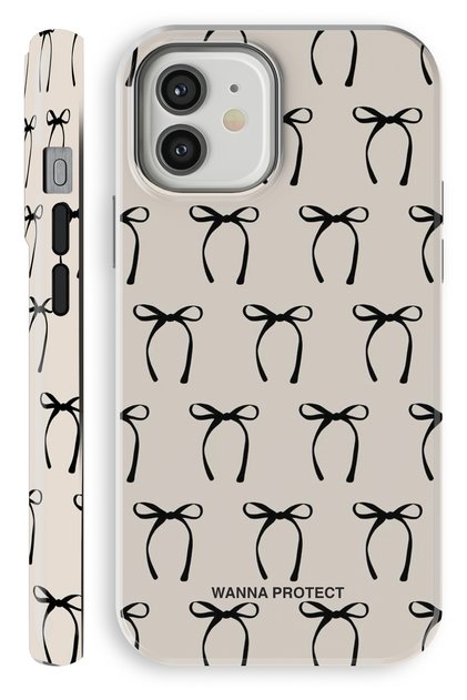 iPhone 11 Dual Layer Shock Absorbing Protection Bow Black Glossy Superior Protect Phone Case