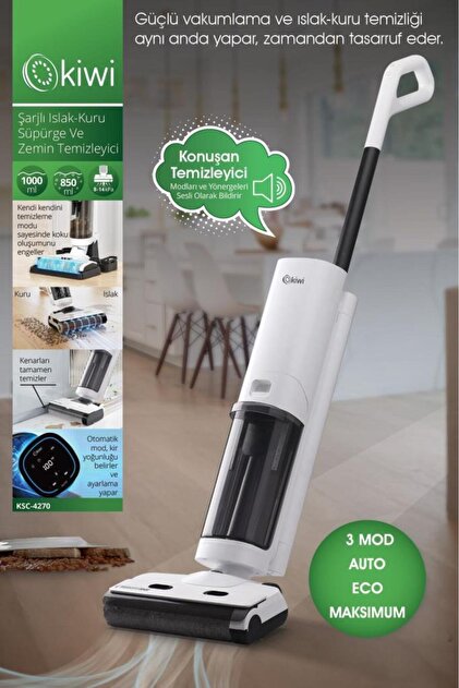 Kiwi KSC-4270 Şarjlı Islak Kuru Süpürge ve Zemin Temizleyici mob