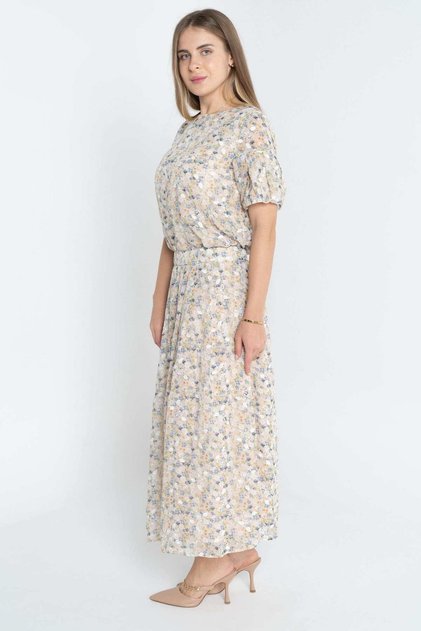 Women’s Wide Floral Midi Skirt