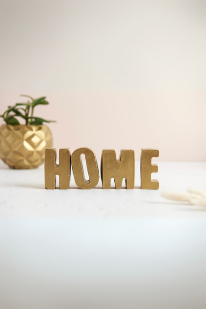 HOME YAZILI DEKOR MASAÜSTÜ DOLAP RAF OBJE BİBLO
