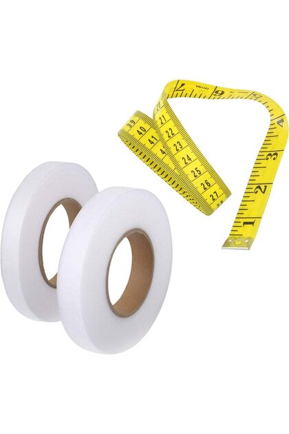 Iron On Hem Tape No Sewing Adhesive Fabric Fusing Hemming Tape Roll 15 & 20 mm for Clothes Free Tape