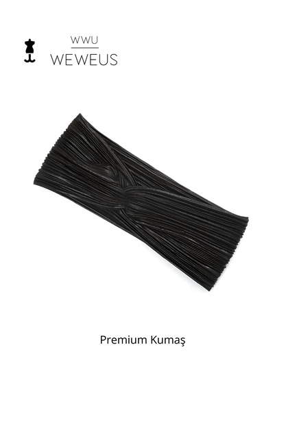 Shiny Black Color Premium Women's Hair Band Bandana