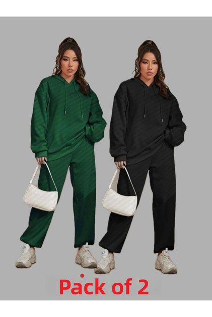Set of 2 Unisex Hooded Oversize Tracksuit