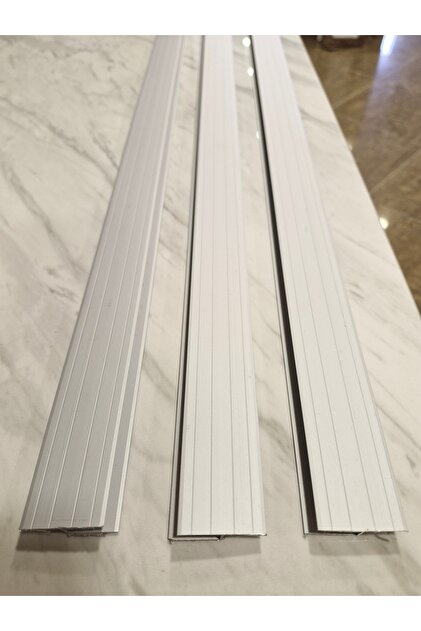 ORSAYAPI 3 Adet 90 cm Parke Eşik Çıtası Geçmeli Z Model Alüminyum
