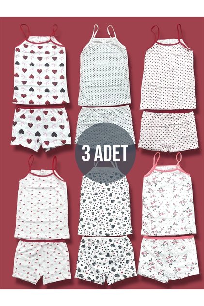 Girl's Athlete Boxer Set Cotton 3 Pack