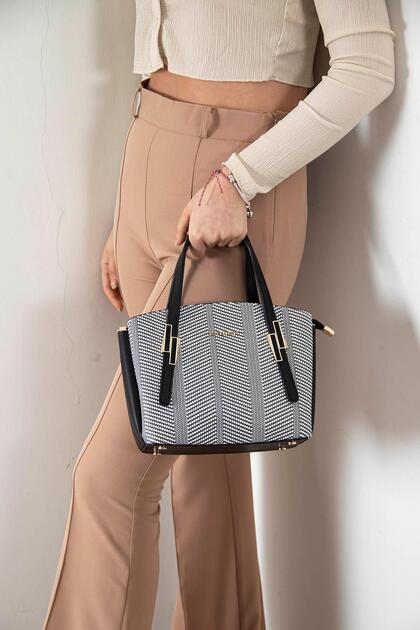 Black and White - Black Sp1021 Women's Handbag