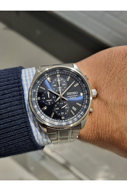Seiko Metalik Çelik Bilezik 10 Atm Su Geçirmez Erkek Kol Saati