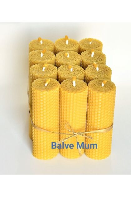 Mum Doğal Balmumu 12 Adet 11cmx3,5cm