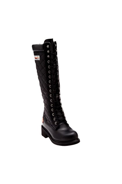 Rem Black Leather Women's Boots